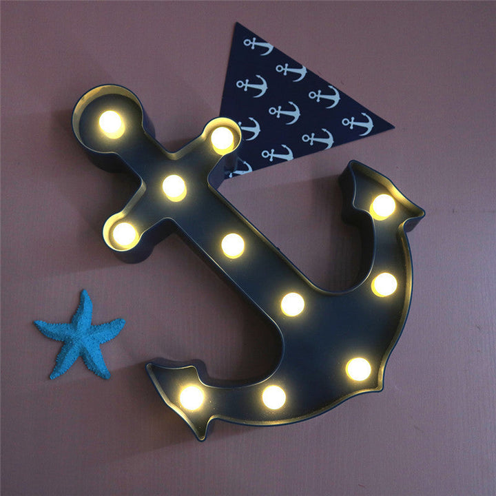 Lisslune | Scandinavian modern Boat Anchor ABS Battery LED Wall Sconce Lamp
