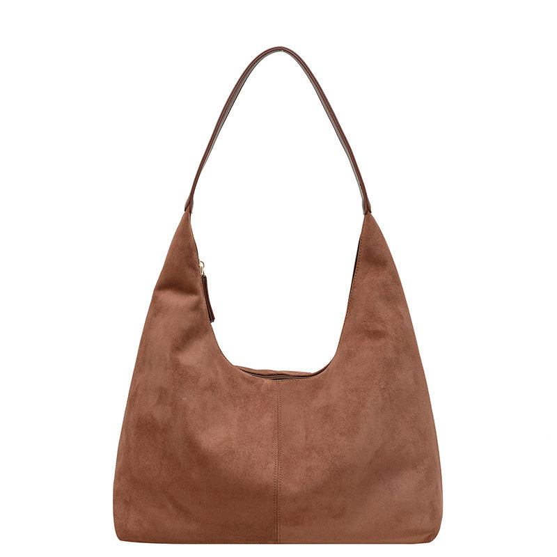 Lisslune | Suede messenger bag with large capacity