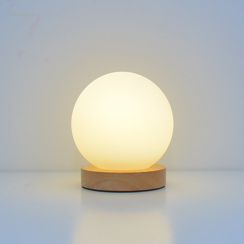 Lisslune | Modern Minimalistic Round USB Rechargeable LED Night Light Table Lamp