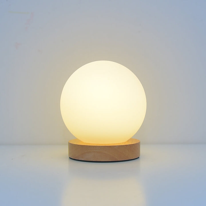 Lisslune | Modern Minimalistic Round USB Rechargeable LED Night Light Table Lamp