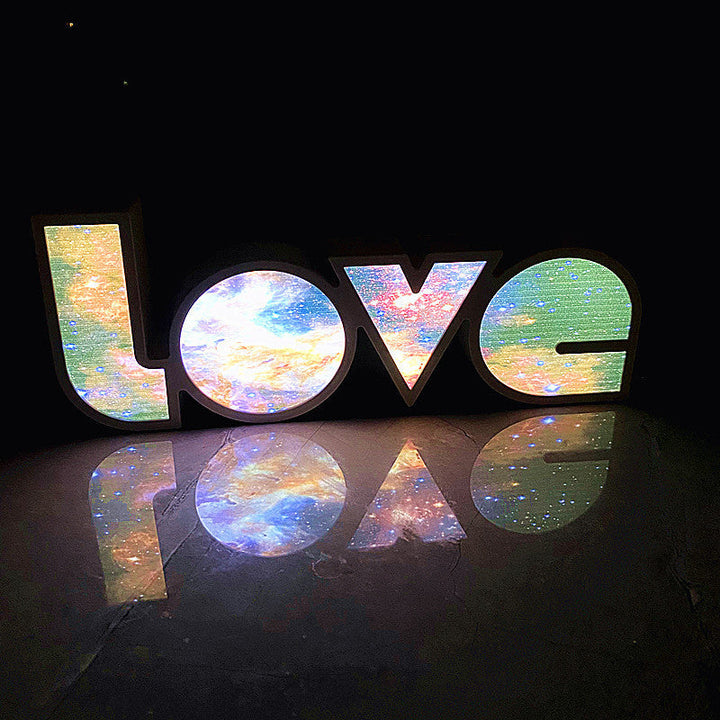 Lisslune | Modern Art Deco waterproof PS LOVE letters LED table lamp for the bedroom