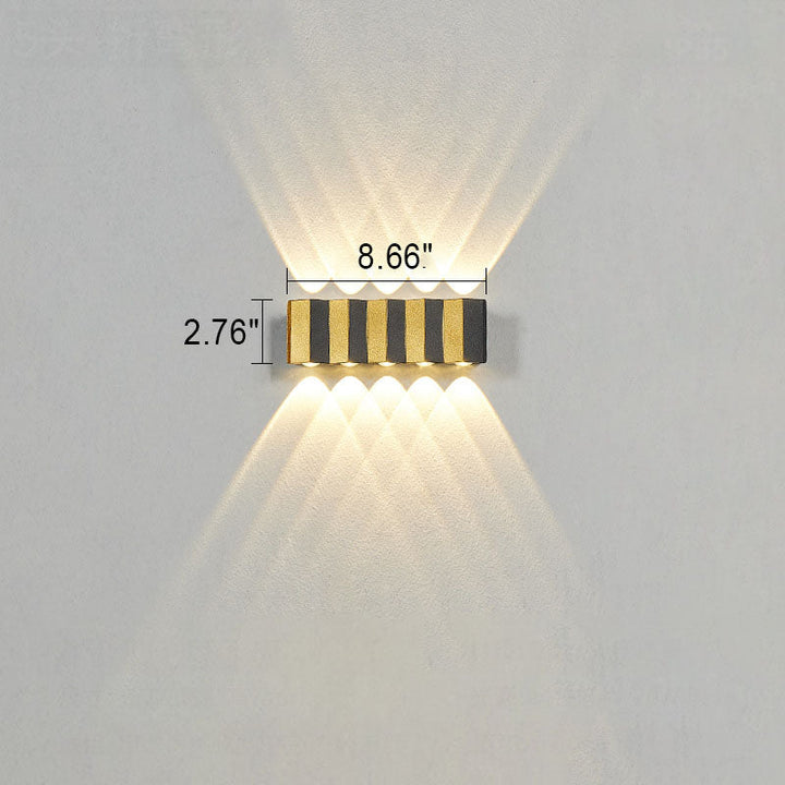 Lisslune | Modern Light Luxury Golden Aluminium Outdoor Waterproof Terrace LED Wall Light Lamp