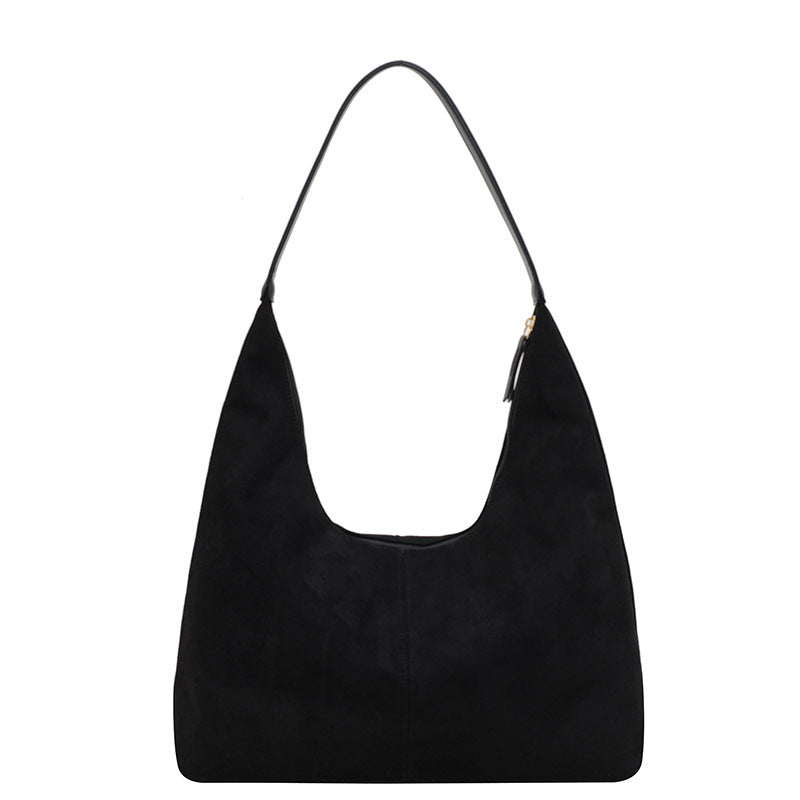 Lisslune | Suede messenger bag with large capacity