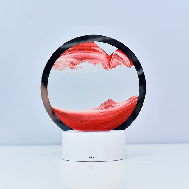 Lisslune | Creative Round Hourglass Quicksand 3D LED Night Light Table Lamp