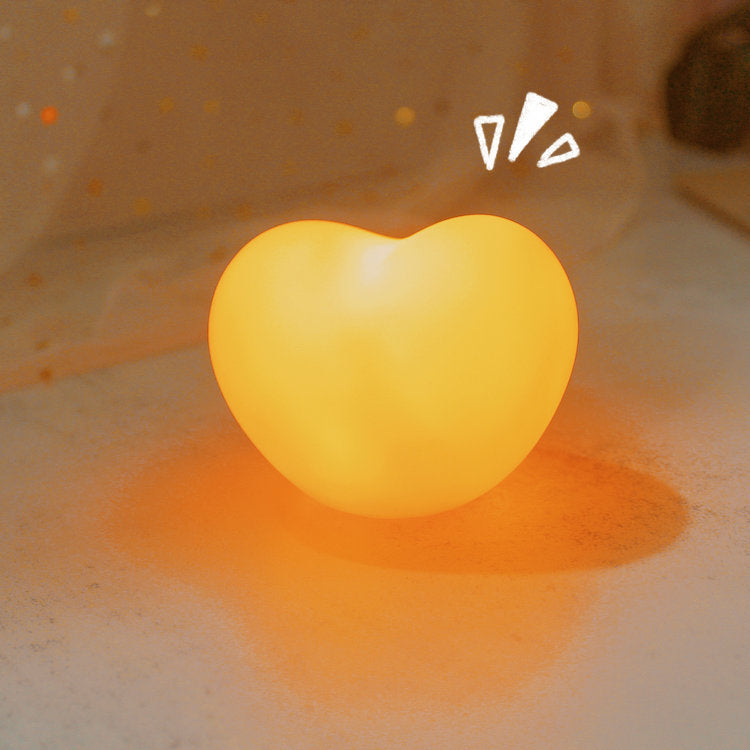 Lisslune | LuvSphere Silicone LED Night Light | Heart-Shaped Design | Table Lamp | Warm Mood Light | Decorative