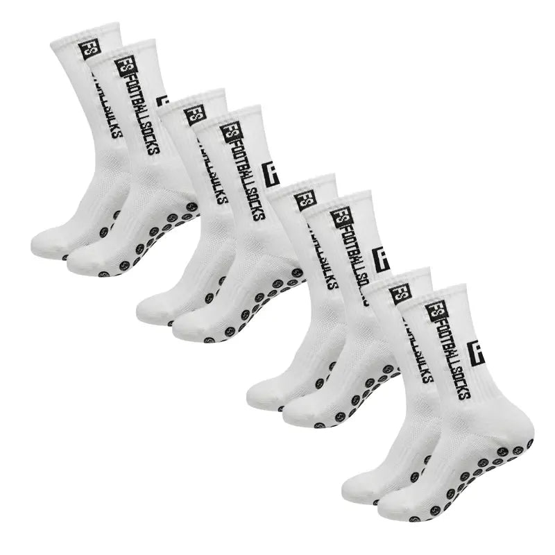 Lisslune | 4 pairs of soccer socks sports grip rubber non-slip socks
