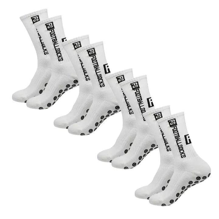 Lisslune | 4 pairs of soccer socks sports grip rubber non-slip socks