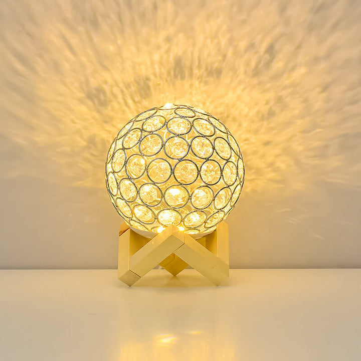 Lisslune | Modern Minimalistic Round USB Rechargeable LED Night Light Table Lamp