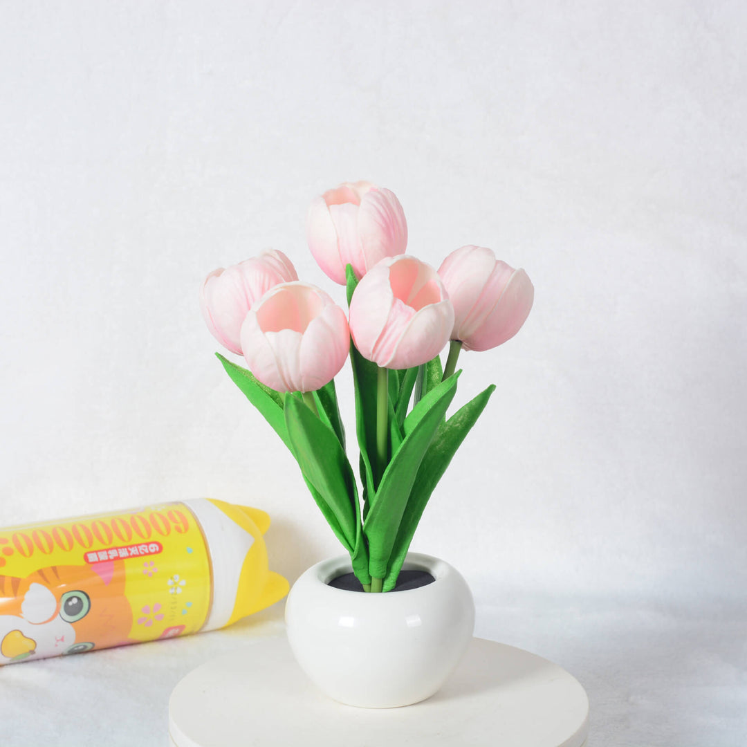 Lisslune | Modern Creative Simulation Tulip Peony LED Night Light Table Lamp