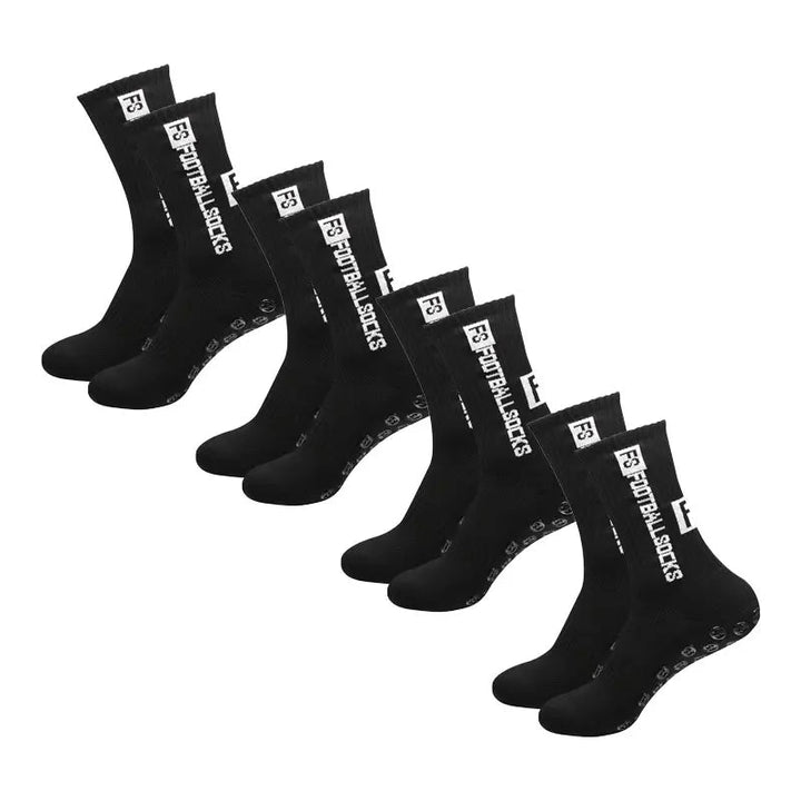 Lisslune | 4 pairs of soccer socks sports grip rubber non-slip socks