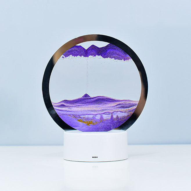 Lisslune | Creative Round Hourglass Quicksand 3D LED Night Light Table Lamp