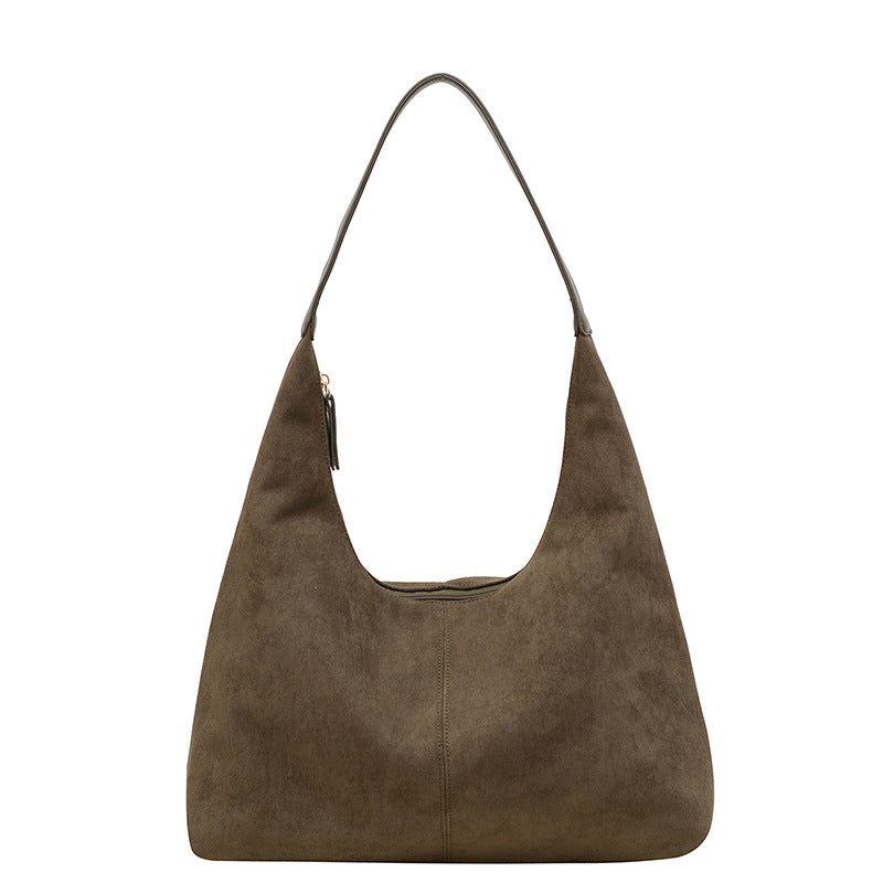 Lisslune | Suede messenger bag with large capacity