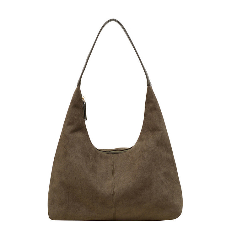 Lisslune | Suede messenger bag with large capacity