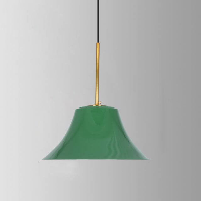 Lisslune | RetroDome Industrial Vintage Pendant Light | Green Iron Dome Design | Single Light | Rustic Ceiling Lighting