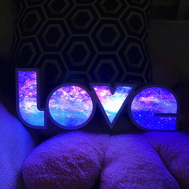Lisslune | Modern Art Deco waterproof PS LOVE letters LED table lamp for the bedroom