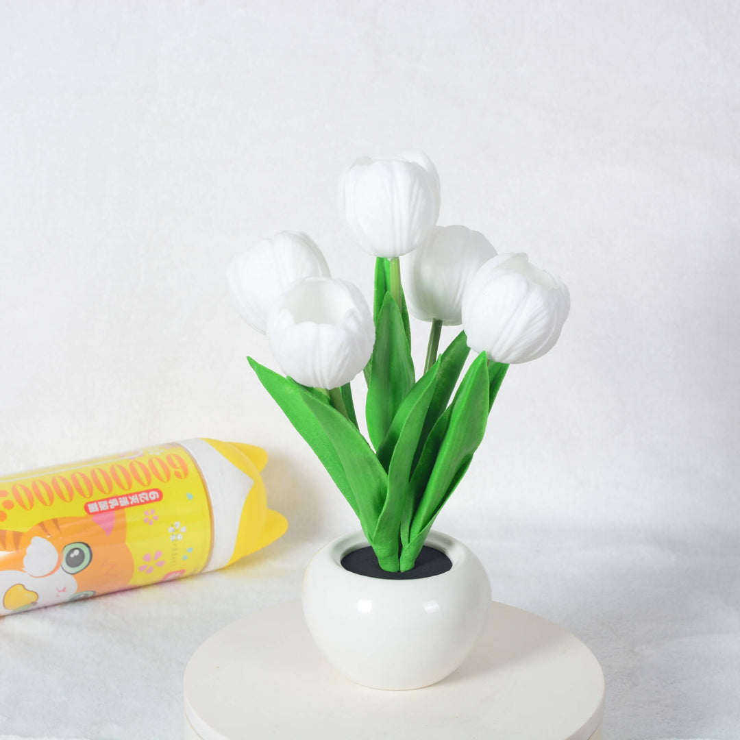 Lisslune | Modern Creative Simulation Tulip Peony LED Night Light Table Lamp