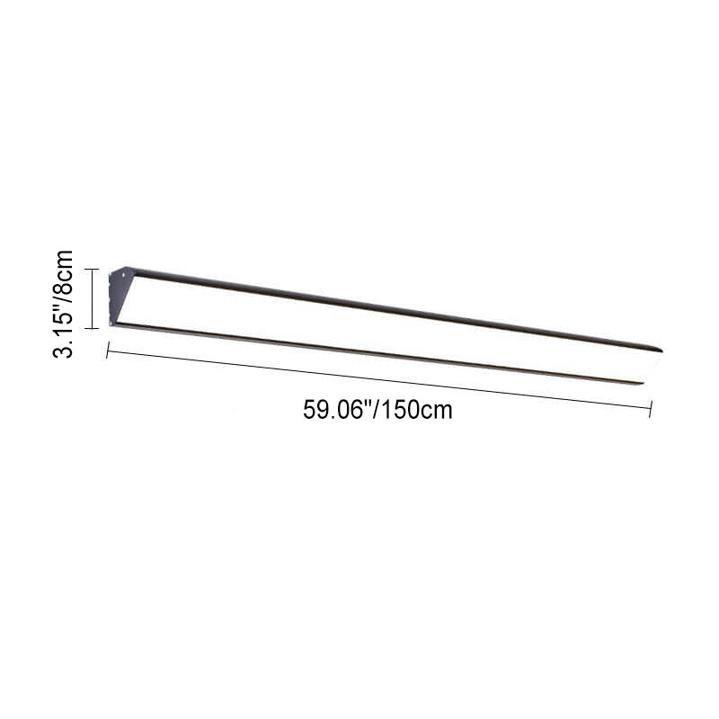 Lisslune | AquaBar Modern LED Outdoor Wall Light | Aluminum & Acrylic | Durable & Waterproof | Warm White | Various Sizes