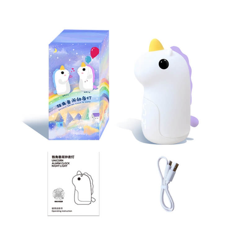 Lisslune | Unilora DreamLight Alarm Clock | Unicorn Design | Timer & LED Night Light | Nursery Decor