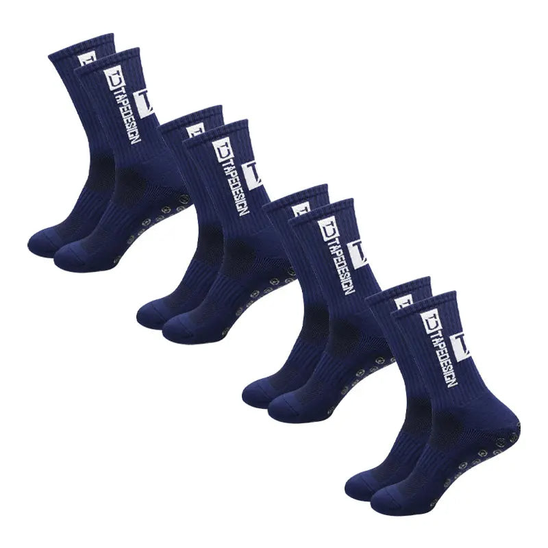 Lisslune | 4 pairs of soccer socks sports grip rubber non-slip socks