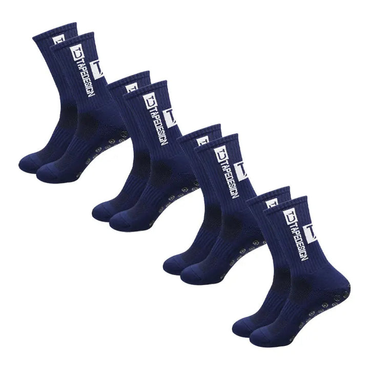 Lisslune | 4 pairs of soccer socks sports grip rubber non-slip socks