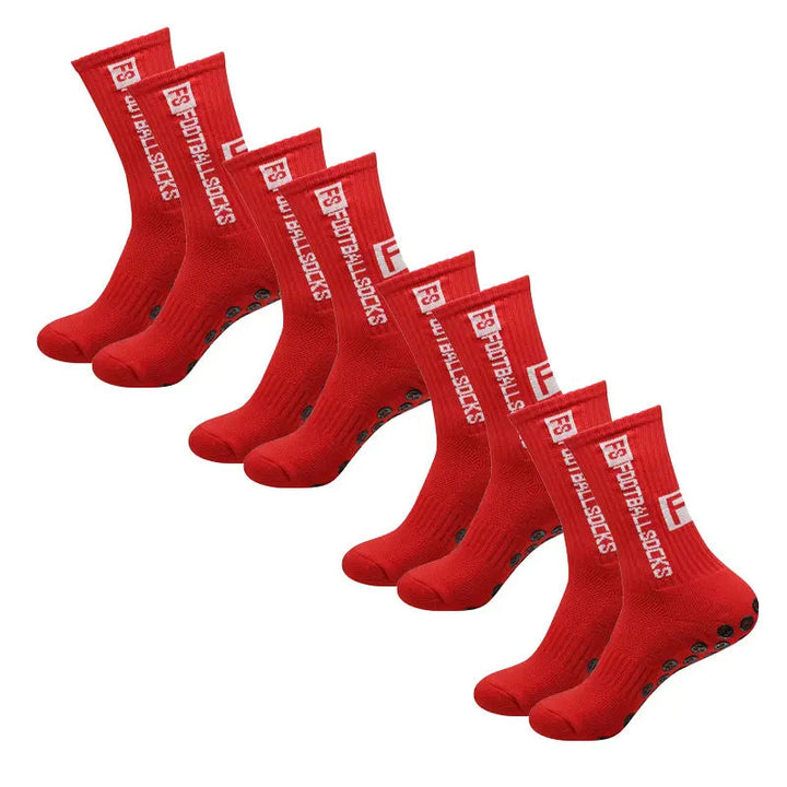 Lisslune | 4 pairs of soccer socks sports grip rubber non-slip socks