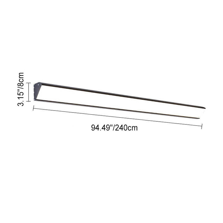 Lisslune | AquaBar Modern LED Outdoor Wall Light | Aluminum & Acrylic | Durable & Waterproof | Warm White | Various Sizes