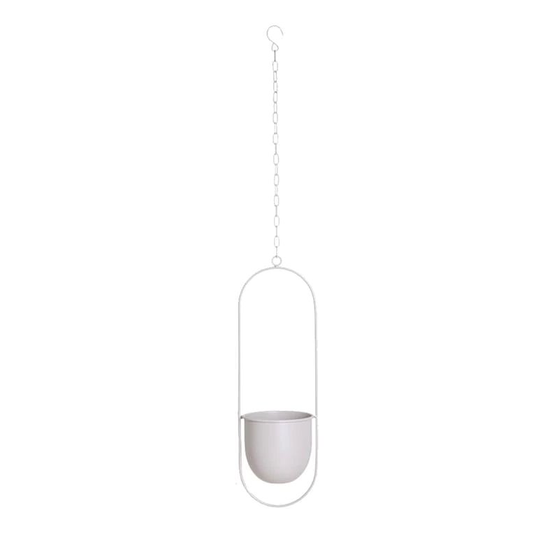 Lisslune | DecoBloom Hanging Planter – Elegant Indoor & Outdoor Metal Plant Pot with Chain