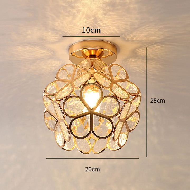 Lisslune | Flowers Style Glass Hallway Ceiling Light