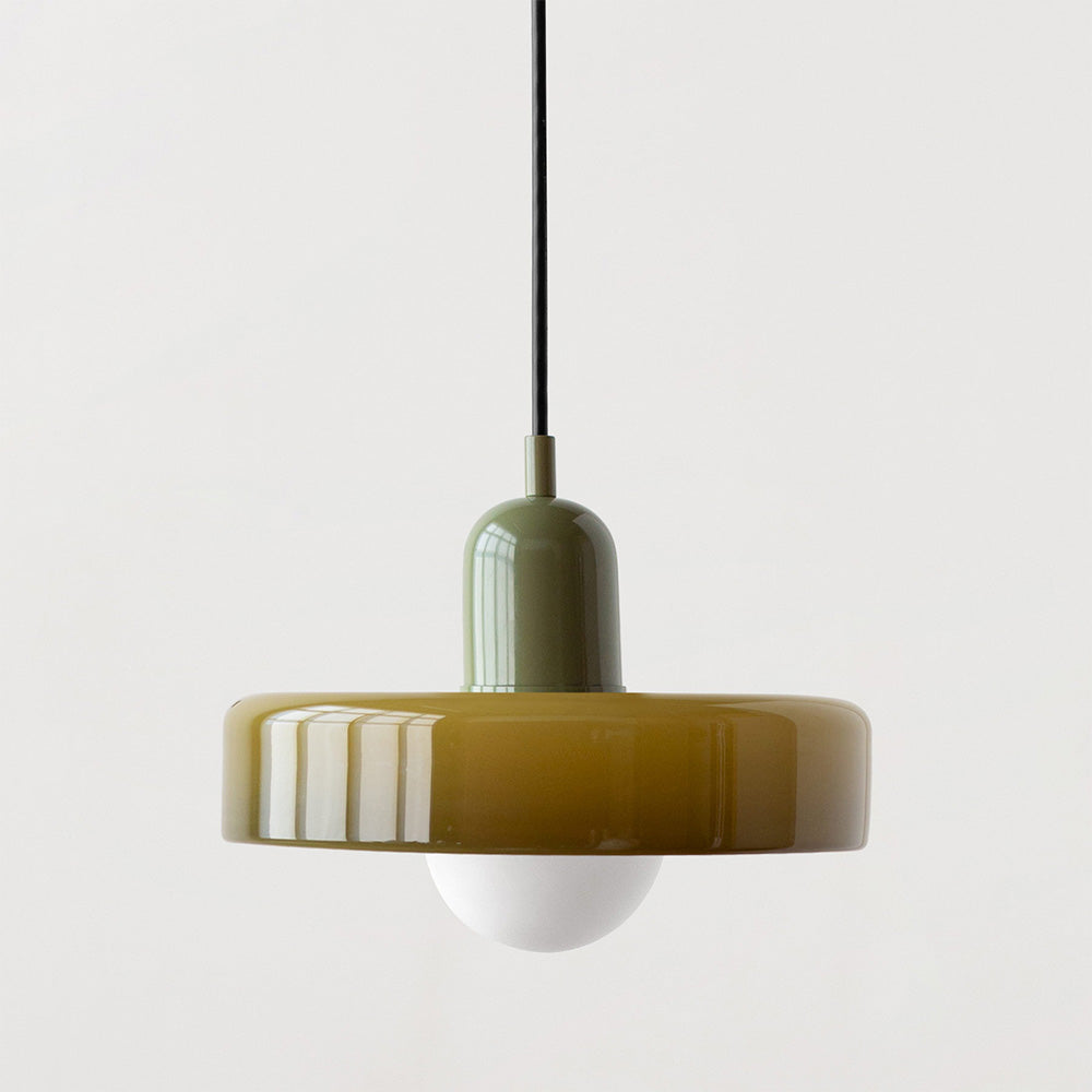 Lisslune | Scandi Bauhaus Pendant Light – Stylish Orange Ceiling Lamp for Contemporary Spaces