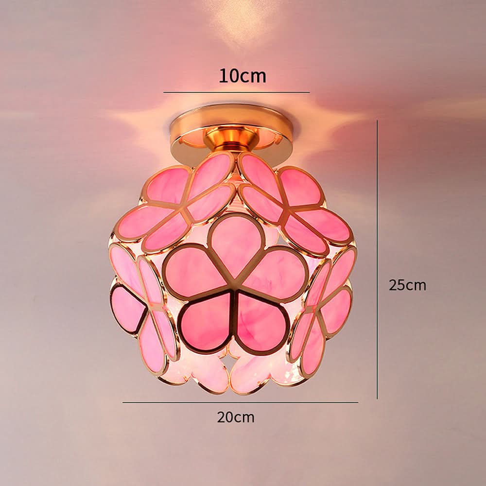 Lisslune | Flowers Style Glass Hallway Ceiling Light