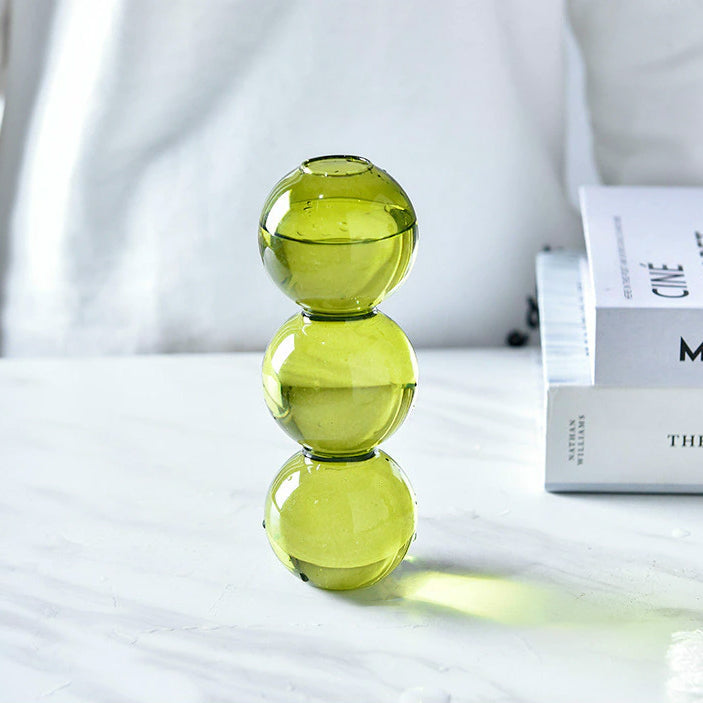 Rynx Retro Glass Spherical Colorful Vase