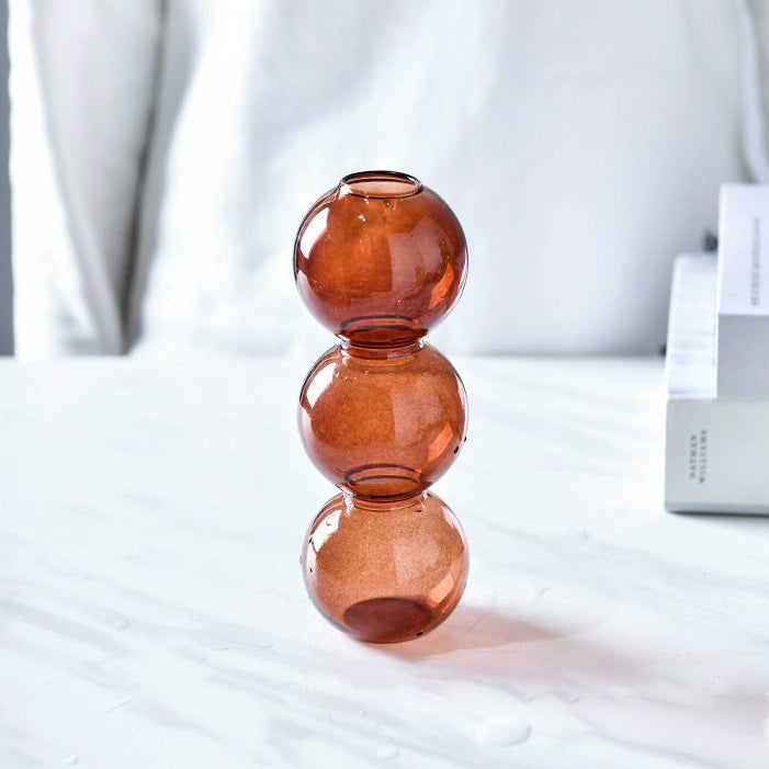 Rynx Retro Glass Spherical Colorful Vase