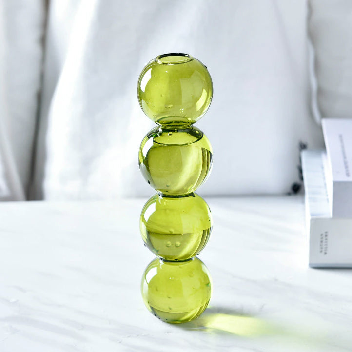 Rynx Retro Glass Spherical Colorful Vase