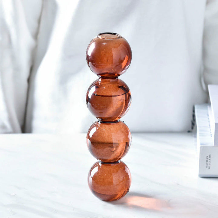 Rynx Retro Glass Spherical Colorful Vase