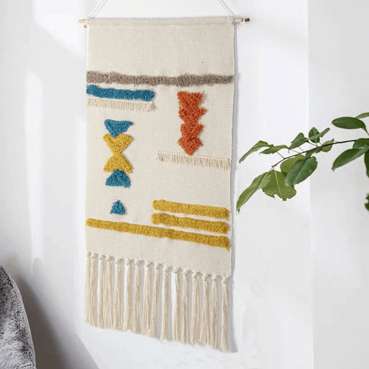 Rynx Bohemian Geometric Tufted Wall Tapestry