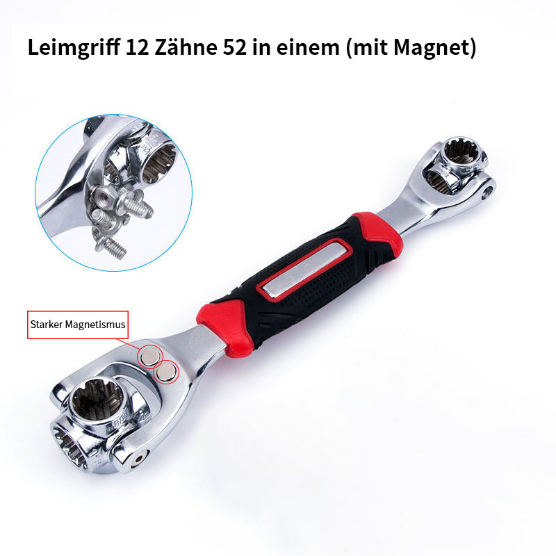 Lisslune | 52 in 1 Universal 360° Rotating Head Rubber Grip Socket Wrench