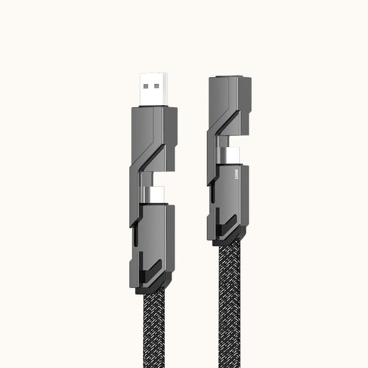Lisslune | 4-in-1 braided anti-tangle charging cable