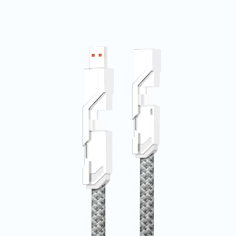 Lisslune | 4-in-1 braided anti-tangle charging cable