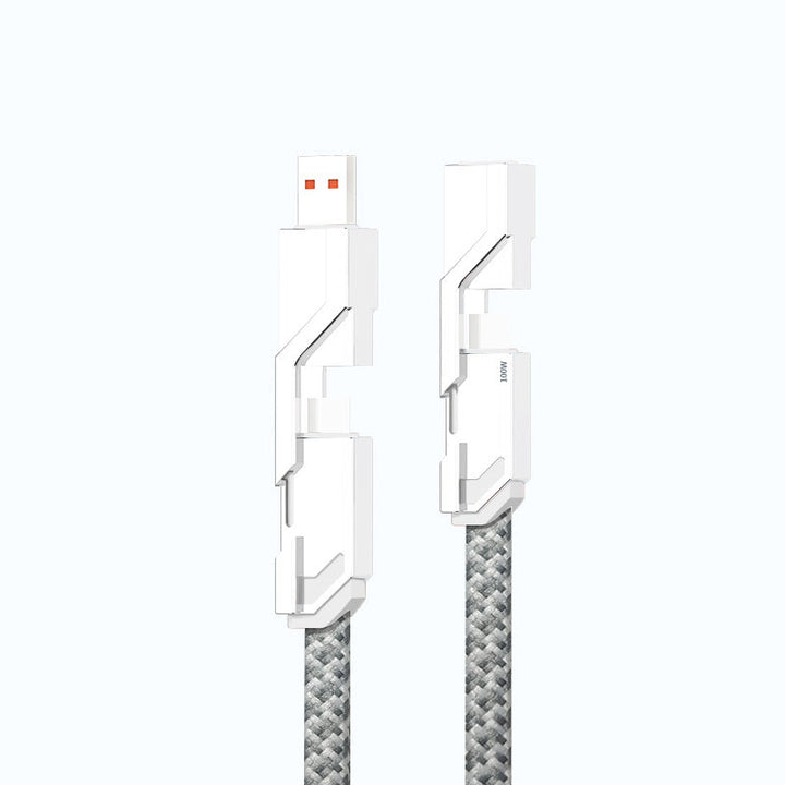 Lisslune | 4-in-1 braided anti-tangle charging cable