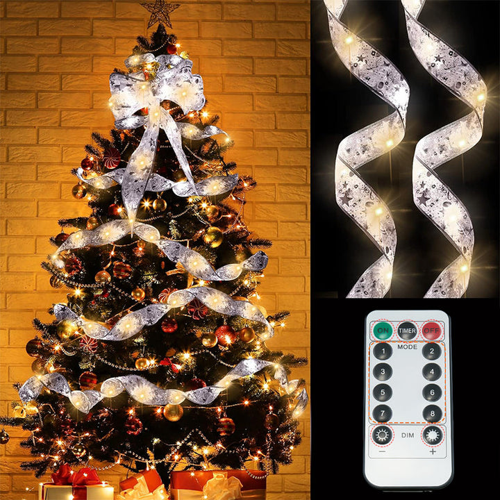 Lisslune | Ribbon Christmas tree decorative lights
