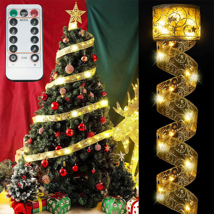 Lisslune | Ribbon Christmas tree decorative lights