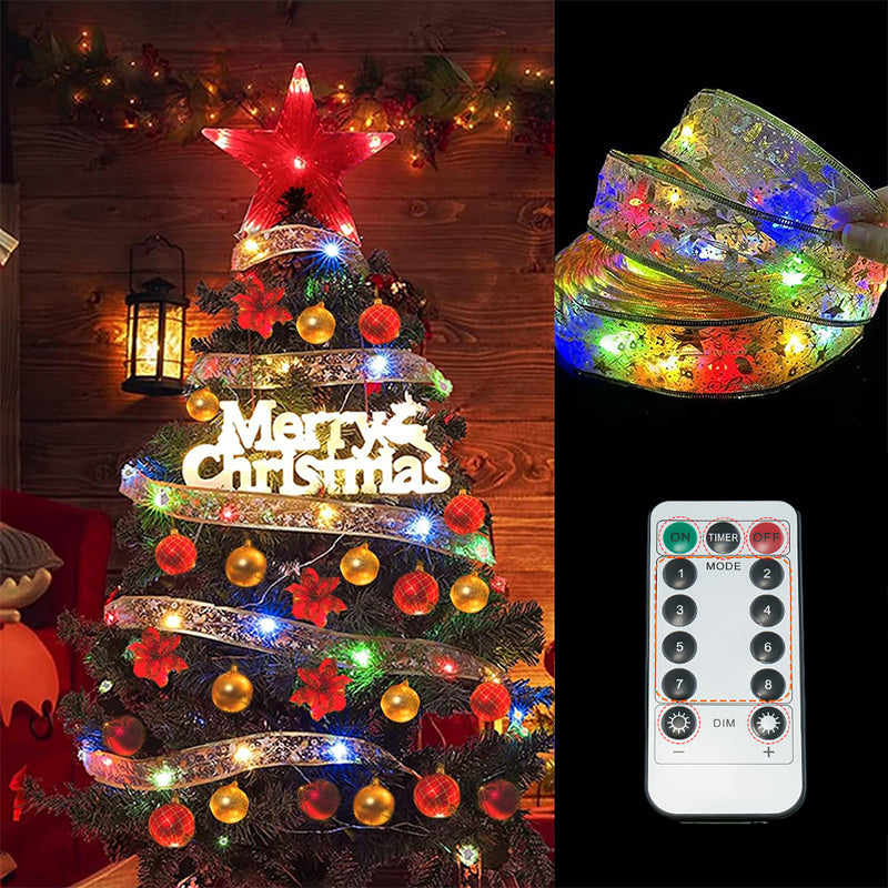 Lisslune | Ribbon Christmas tree decorative lights