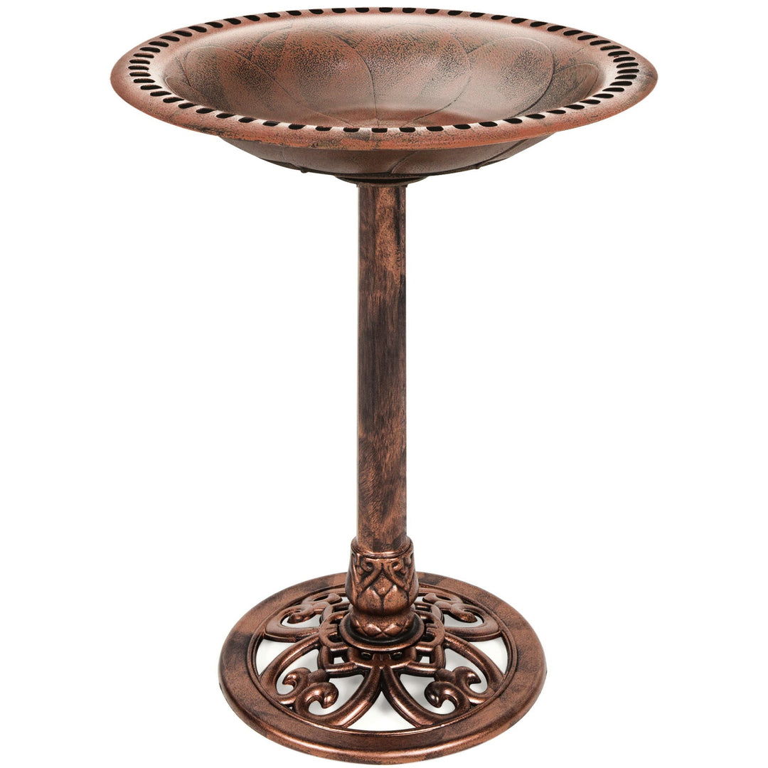 Lisslune | Birdbath for the garden with Fleur-de-Lis decoration
