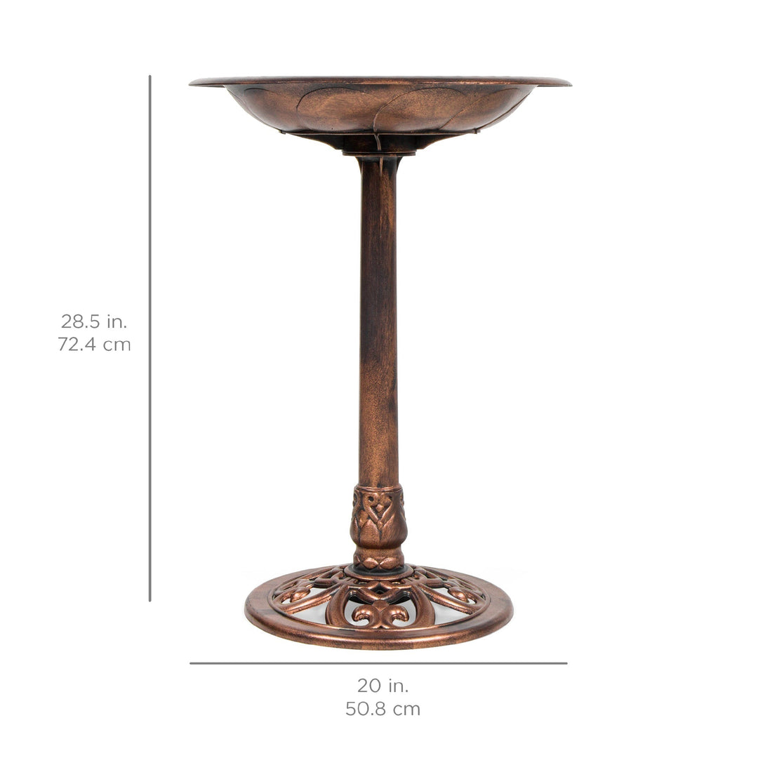 Lisslune | Birdbath for the garden with Fleur-de-Lis decoration