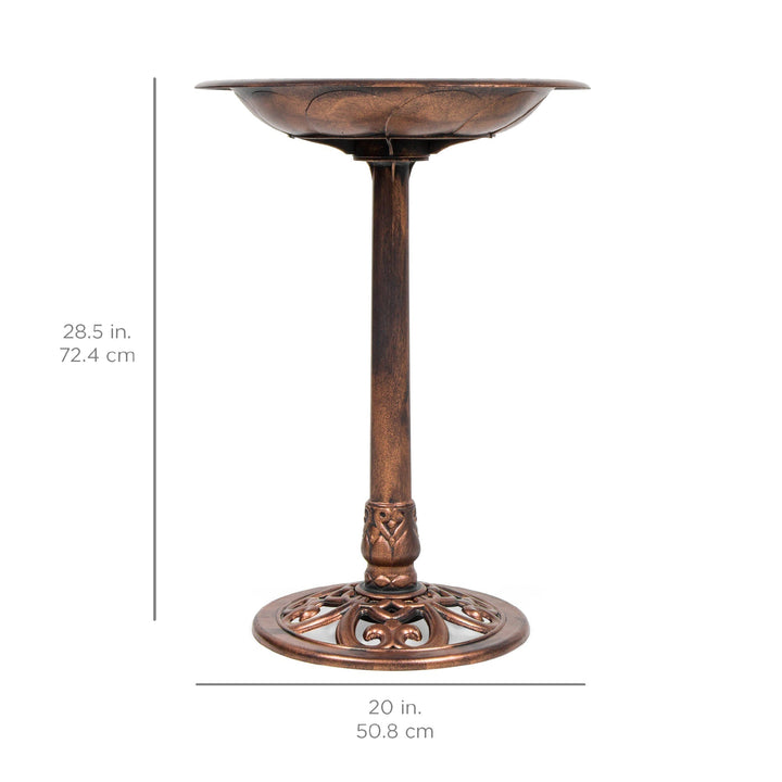 Lisslune | Birdbath for the garden with Fleur-de-Lis decoration