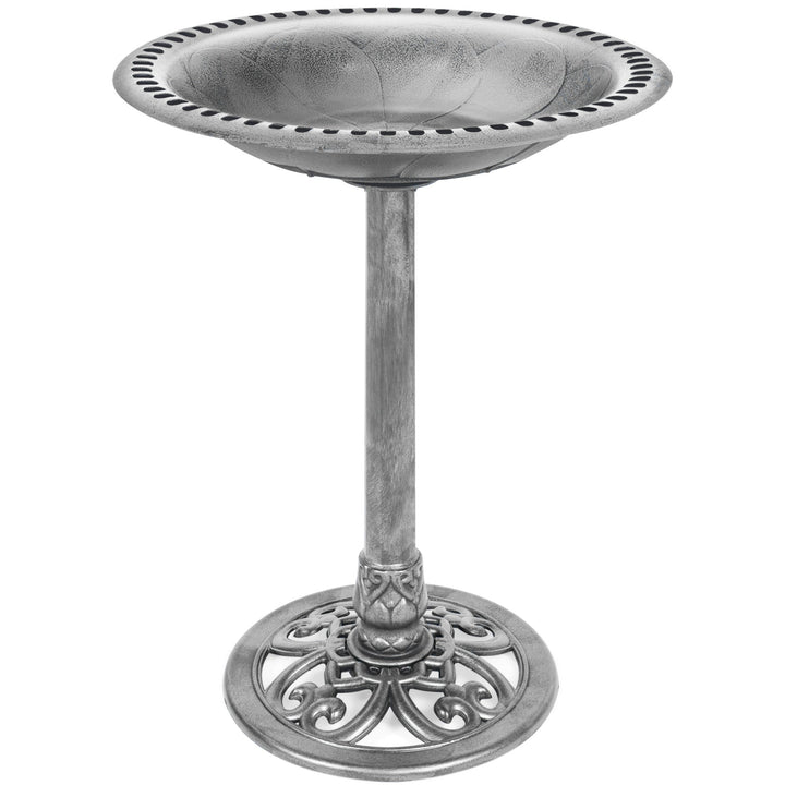 Lisslune | Birdbath for the garden with Fleur-de-Lis decoration