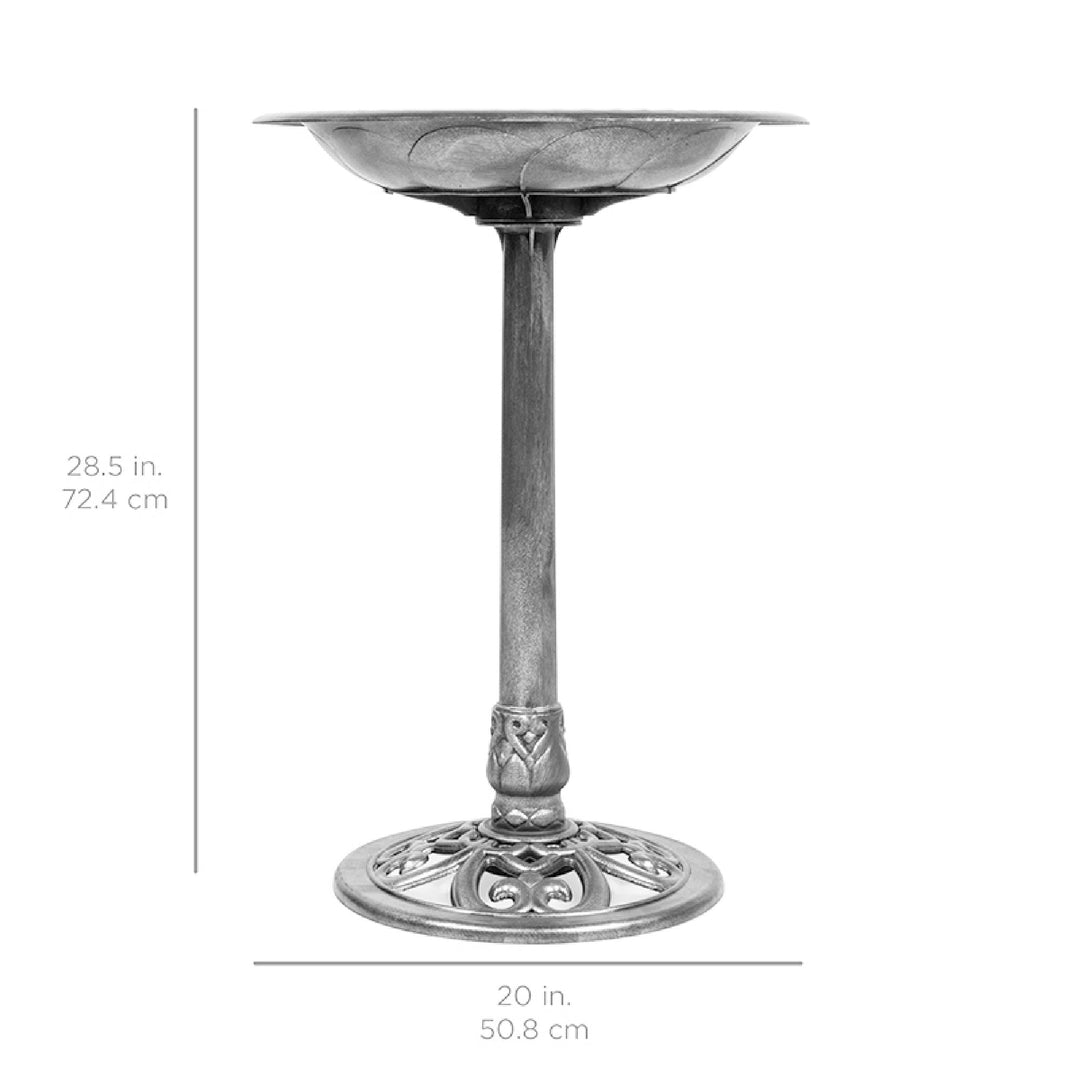 Lisslune | Birdbath for the garden with Fleur-de-Lis decoration
