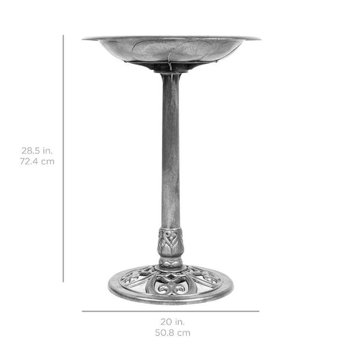 Lisslune | Birdbath for the garden with Fleur-de-Lis decoration