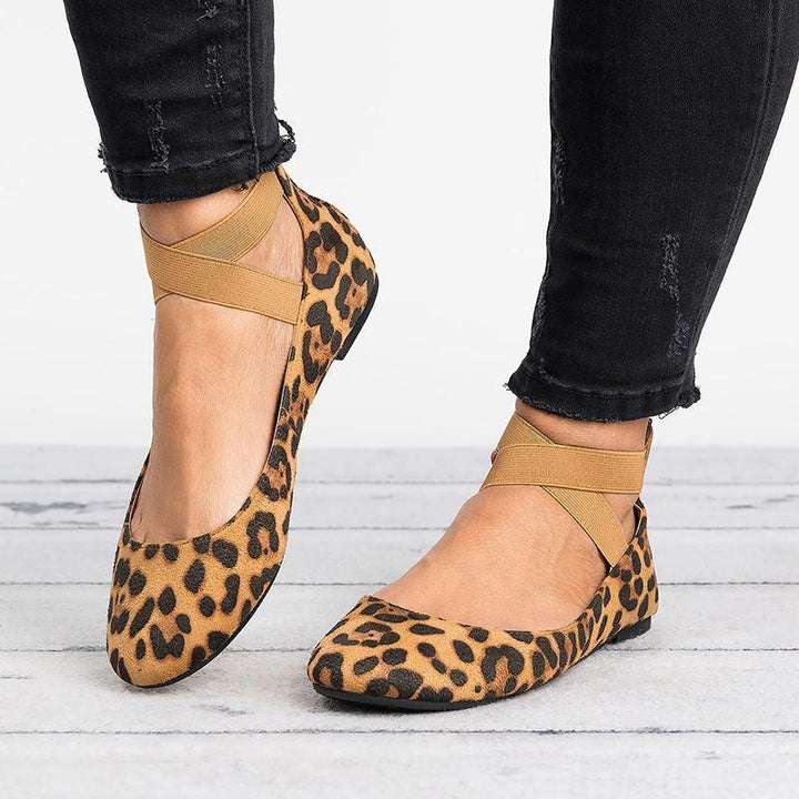 Lisslune | Women Pu Nubuck Flat Casual Ballerina Shoes