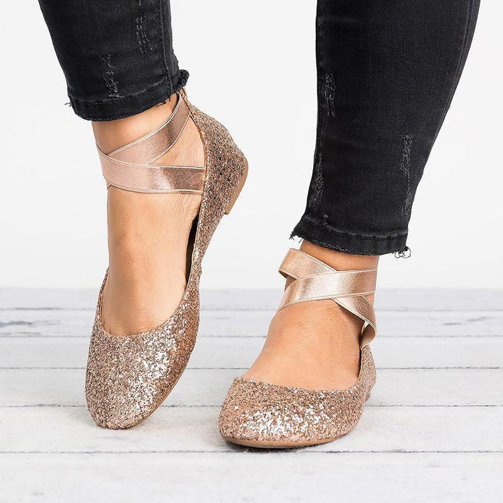 Lisslune | Women Pu Nubuck Flat Casual Ballerina Shoes
